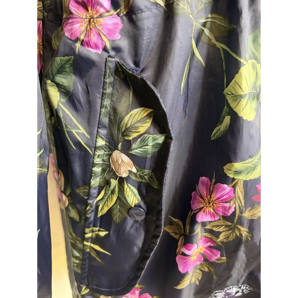 Joules Golightly Navy Floral Packable Raincoat Jacket Right As Rain US 10 216935 - Picture 5 of 11
